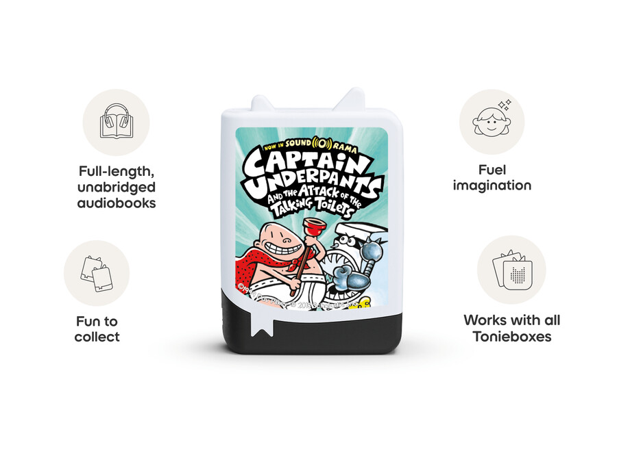 audiolivro do capitão cuecas tonies - pack de 4