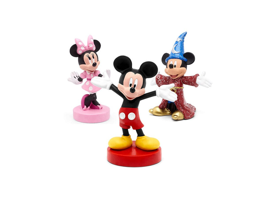 conjunto de 3 tonies do mickey e da minnie mouse da disney