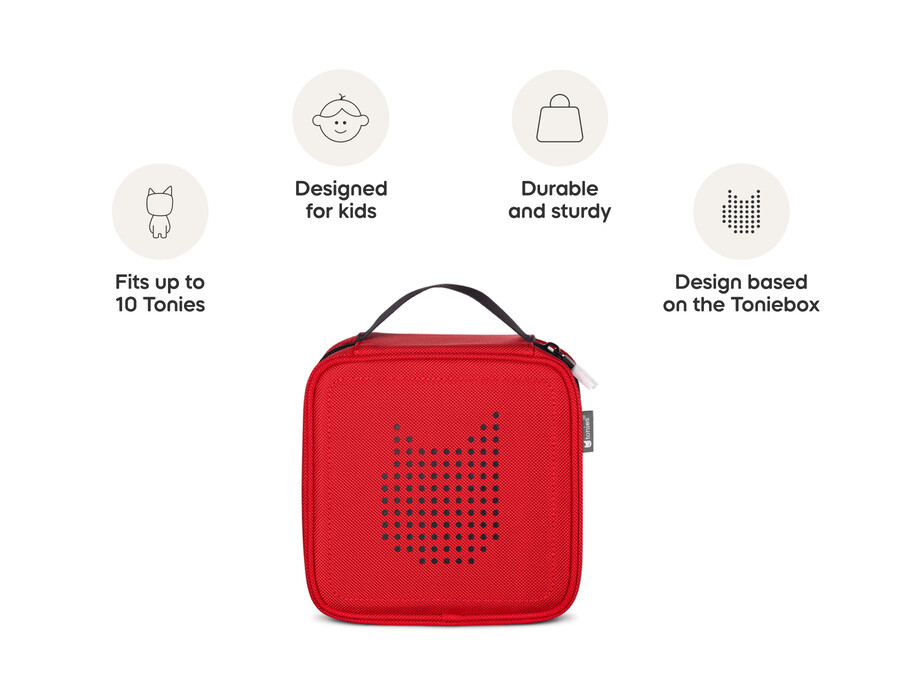 estojo para guardar óculos tonies - vermelho