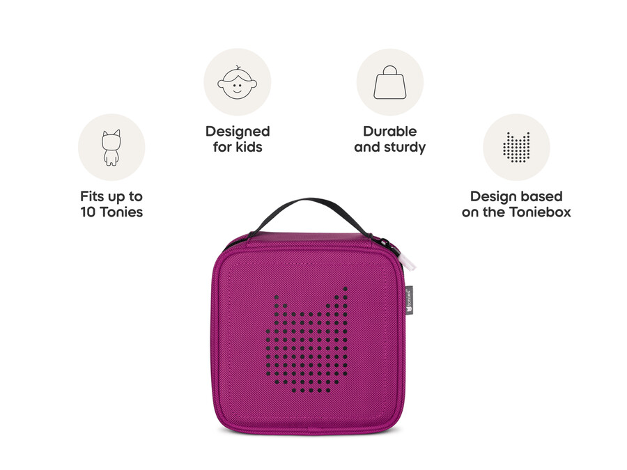 estojo para transporte de óculos tonies - roxo