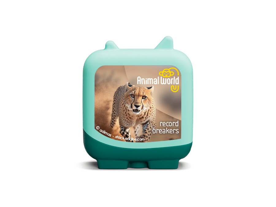 animais recordistas quebradores do mundo animal clever tonies - pack de 4