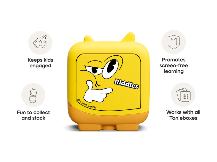 conjunto de 2 brinquedos clever tonies para crianças piadas charadas e adivinhas comédia infantil.