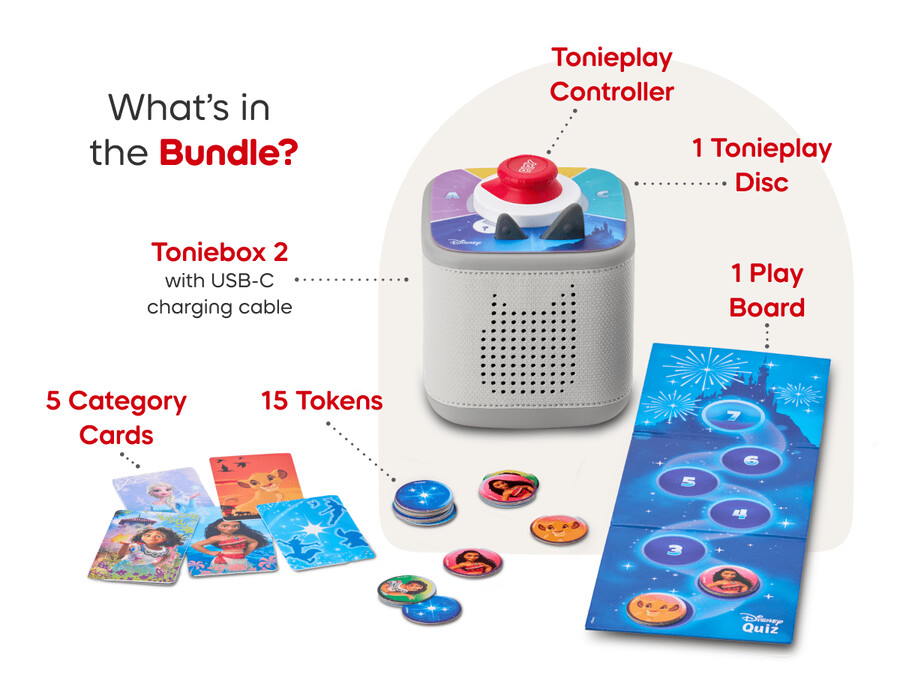 pack toniebox com 2 jogos disney - cinza lua